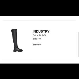 Steve Madden Industry Black Boots